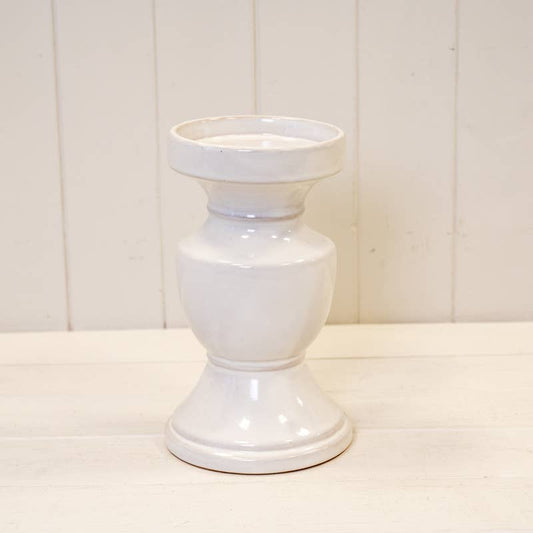 Large Natural Ceramic Candle Holder