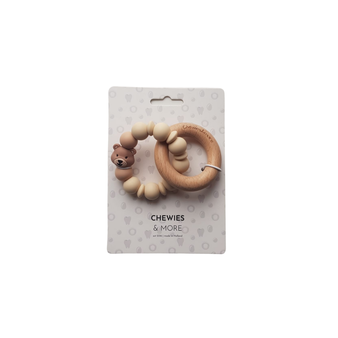Bear Wooden & Silicone Teething Rings