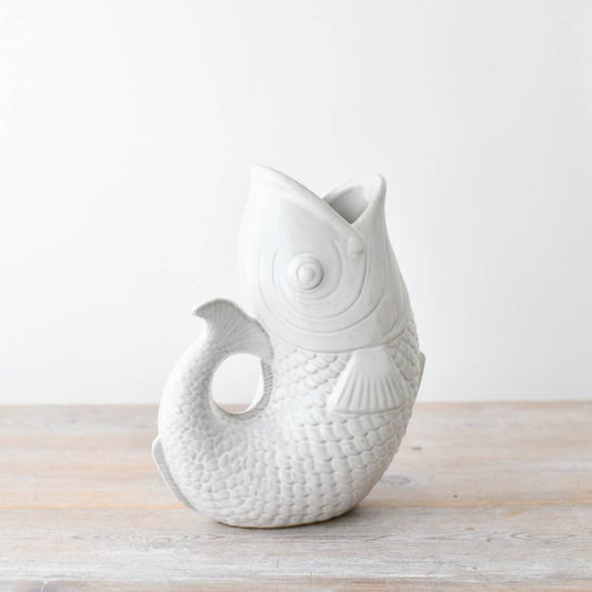 White Fish Vase