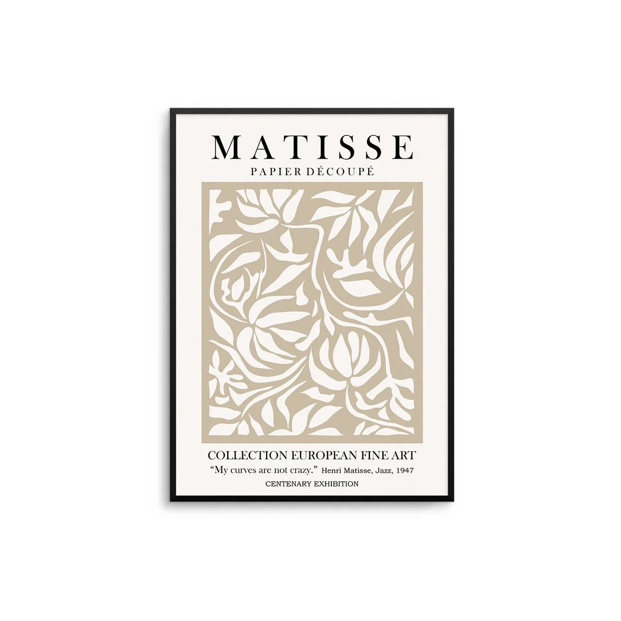 A2 Oak Frame Matisse 'Papier Decoupe' Print