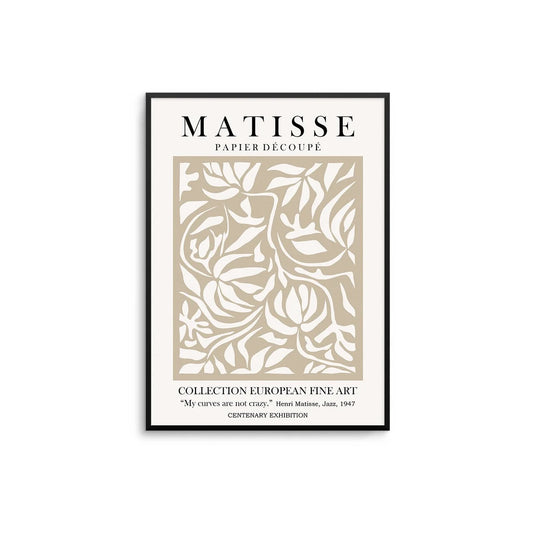 A2 Oak Frame Matisse 'Papier Decoupe' Print