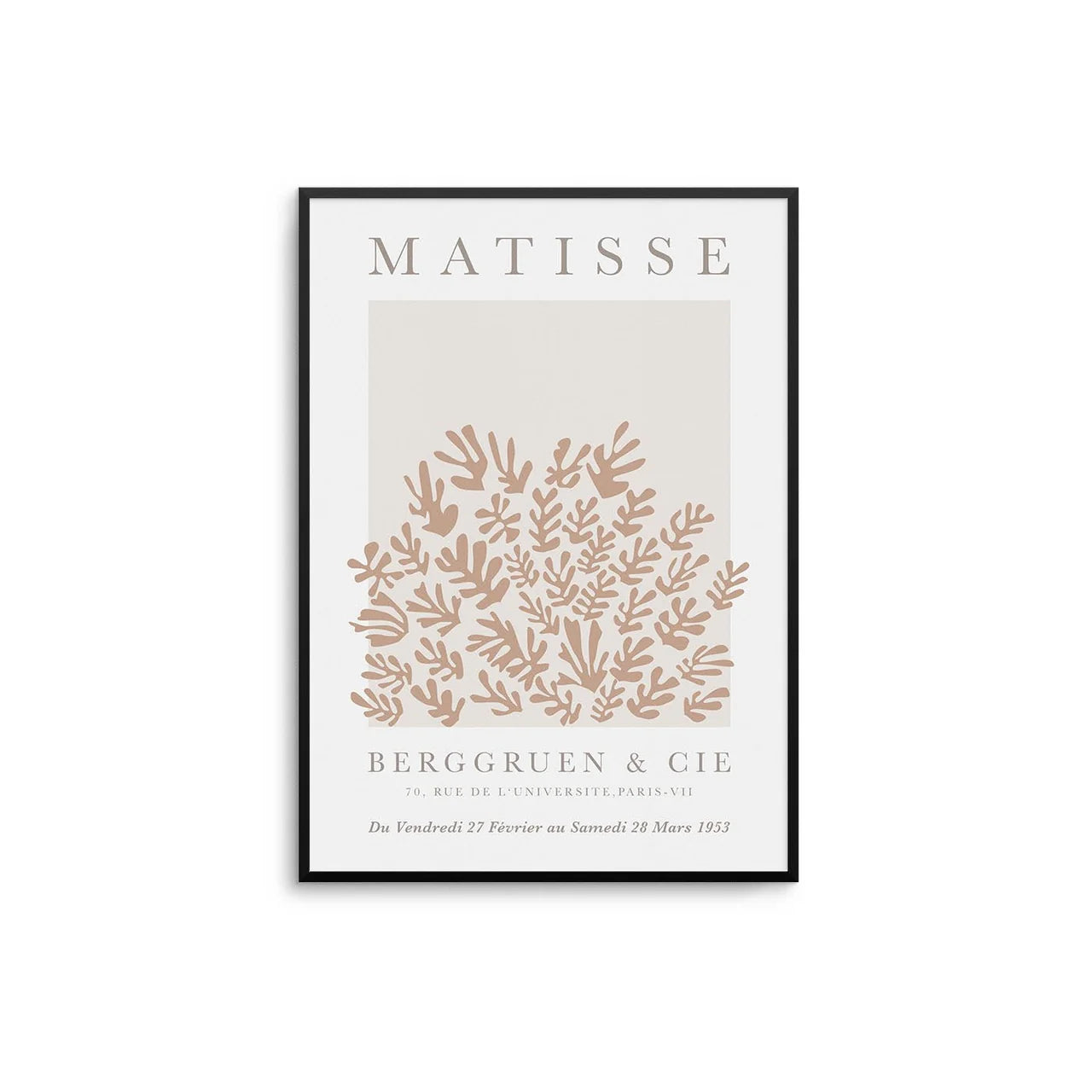 A2 Light Oak Frame Matisse Print