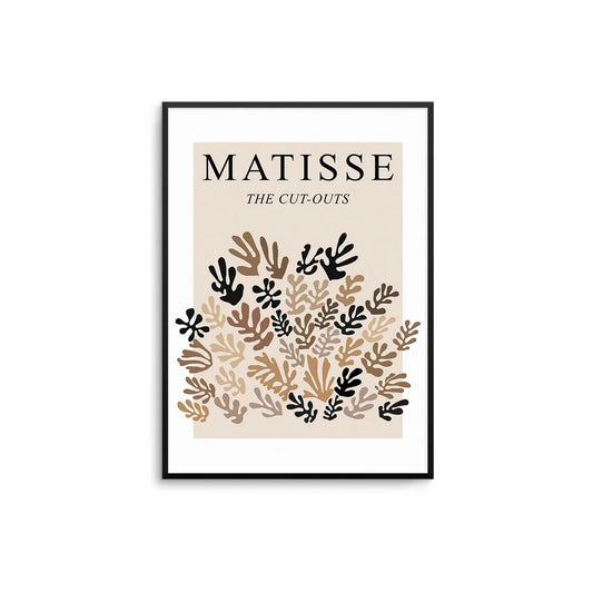 A4 Oak Frame Matisse 'The Cut Outs' Print